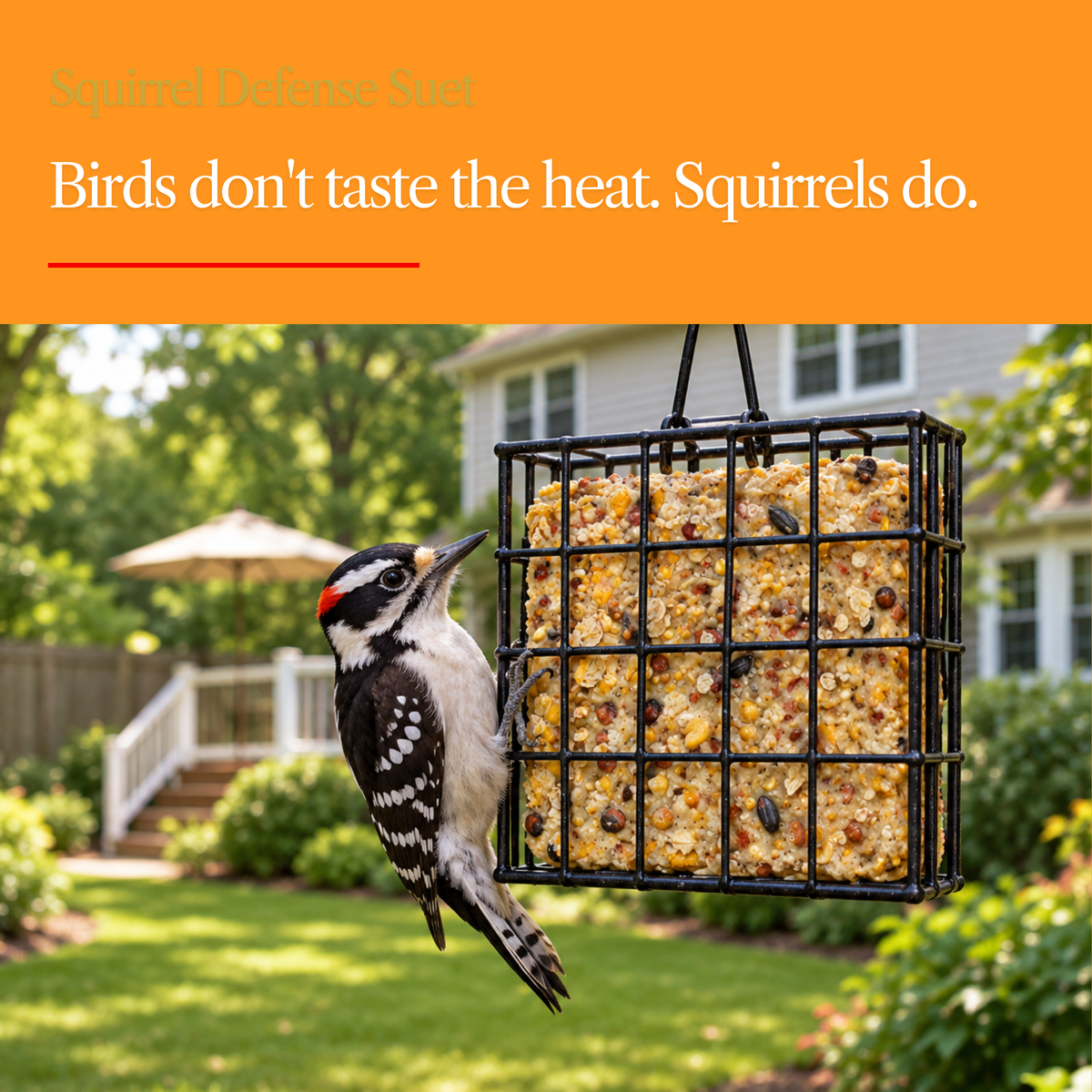 Hot Pepper Suet Cake – Squirrel-Deterrent Bird Suet with Capsicum