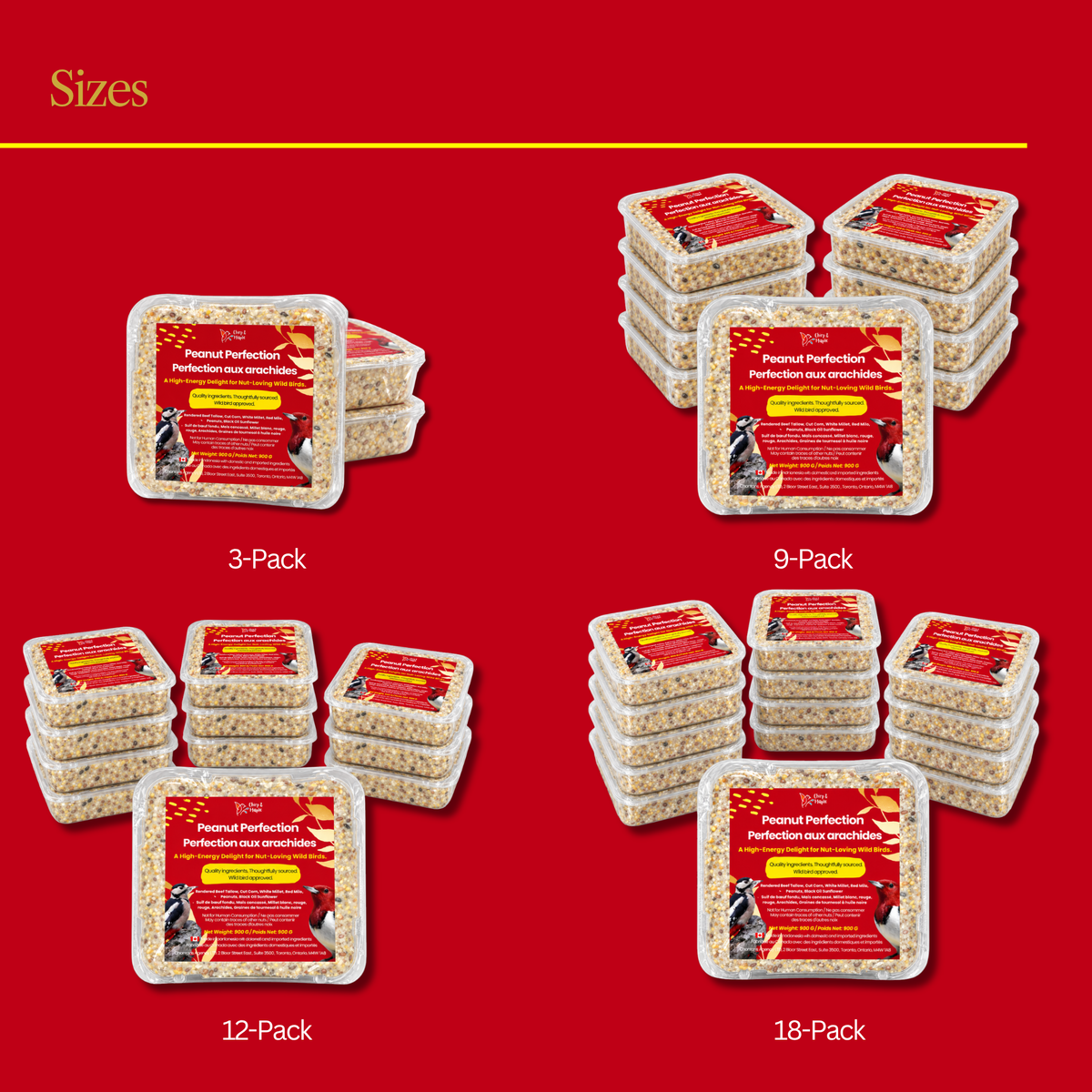 Peanut Perfection Suet Cake – 100% Premium Peanut Suet for Wild Birds
