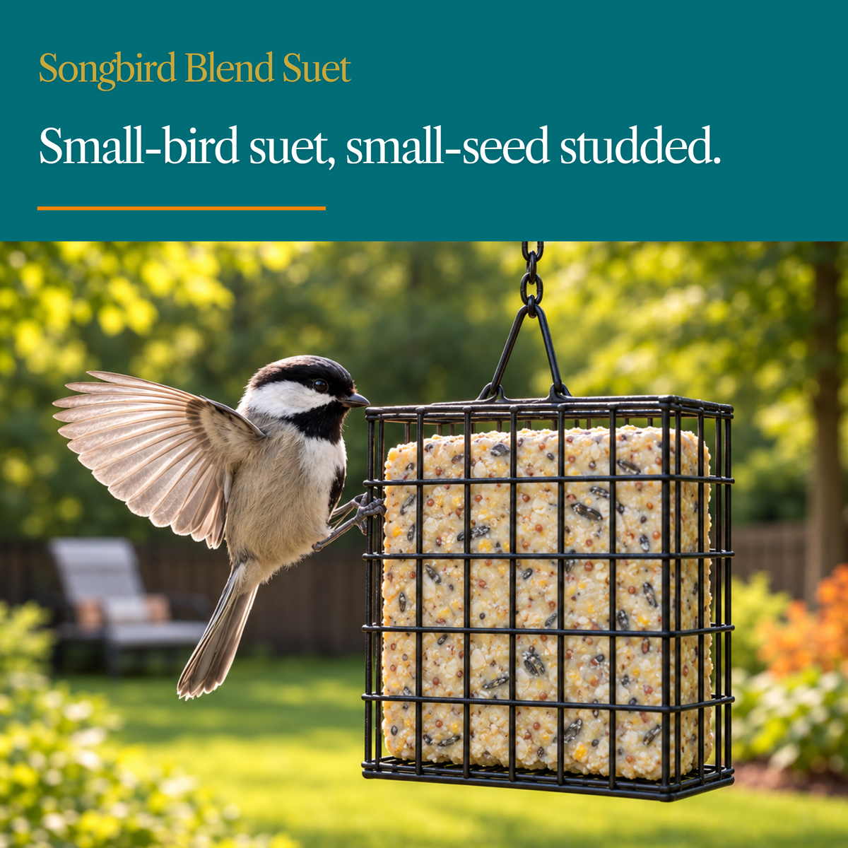 Songbird Blend Suet Cake – Sunflower, Nyjer, Safflower & Millet