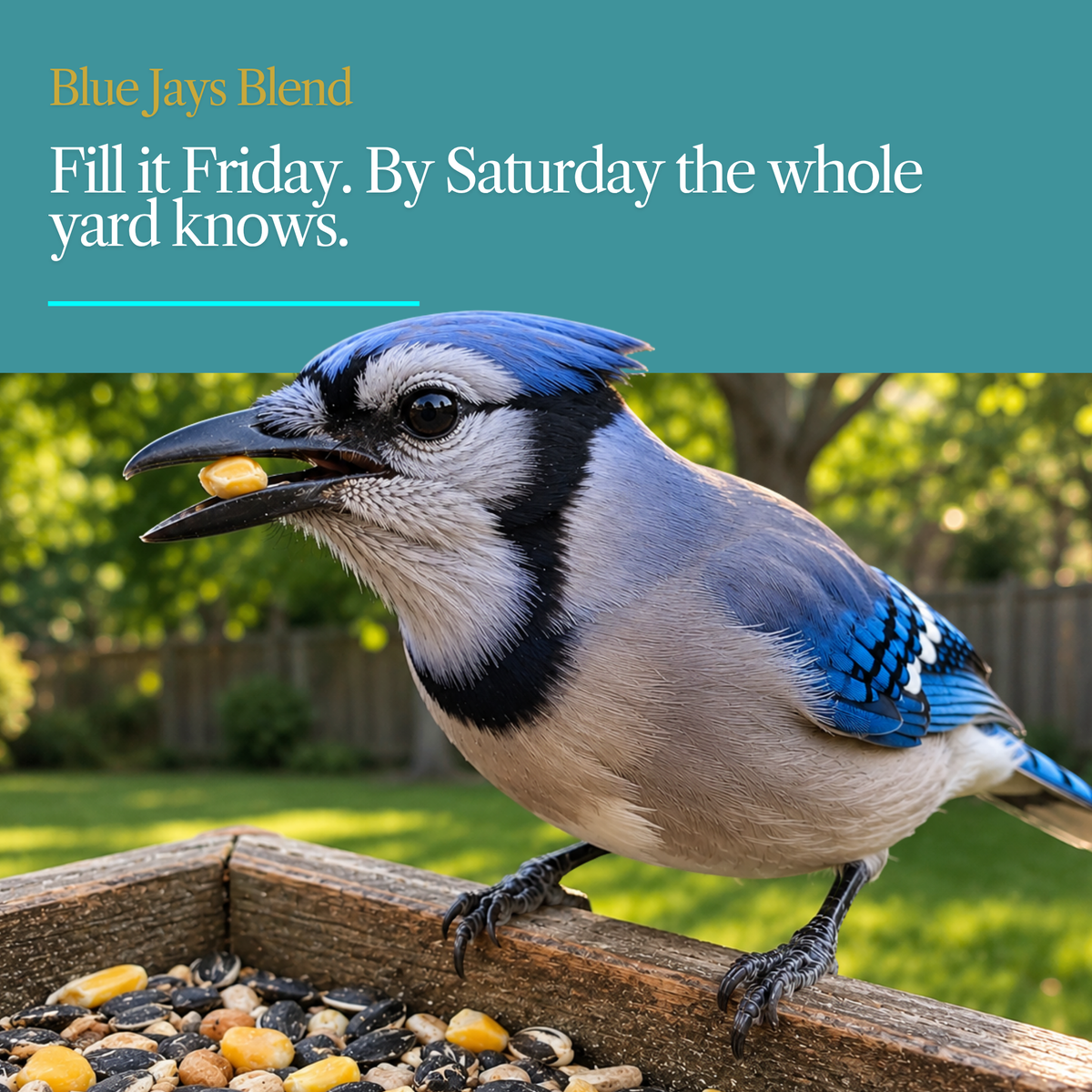 Blue Jays Wild Bird Seed Mix – Corn, Sunflower & Peanuts