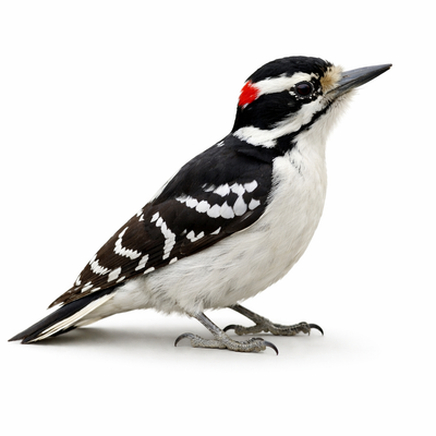 Woodpecker on a white background