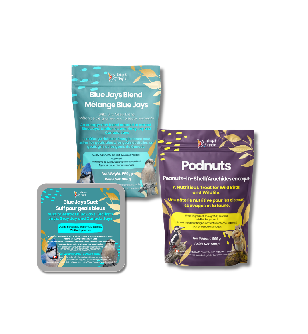 Jays Starter Kit – Hearty Blend, Peanuts & Suet
