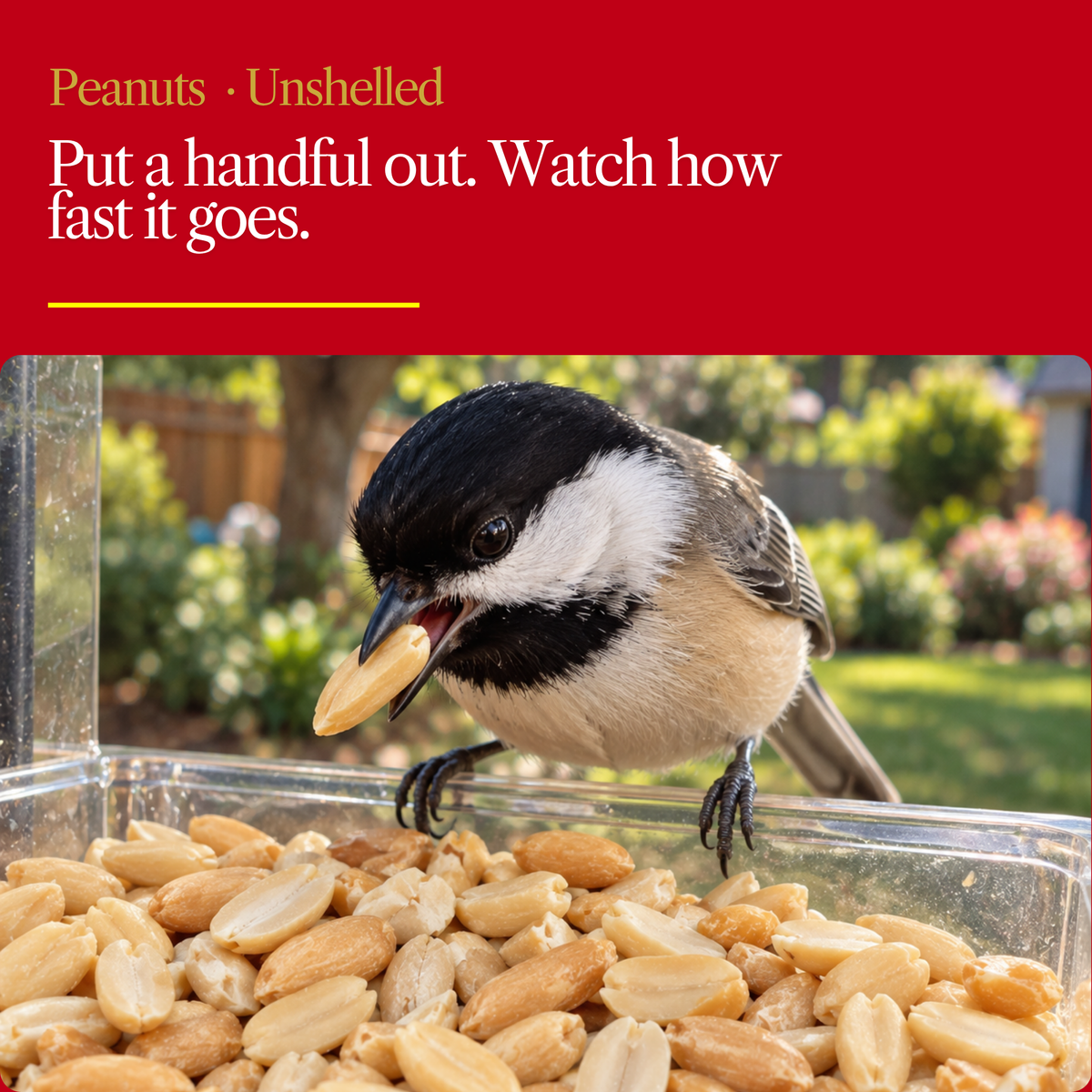 Peanuts for Wild Birds – High Protein, No Salt or Additives