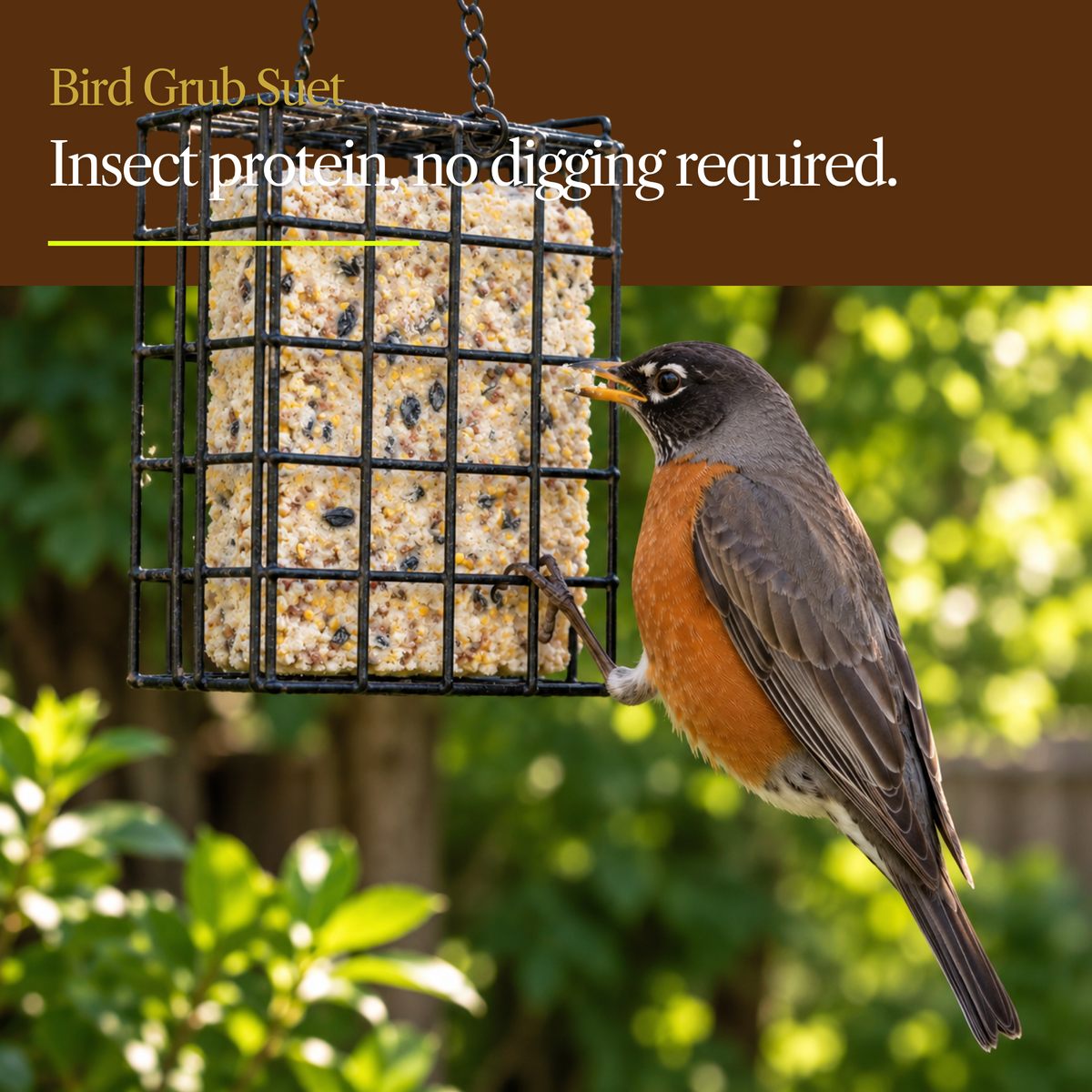 Bird Grub Suet Cake – Insect Suet with Black Soldier Fly Larvae