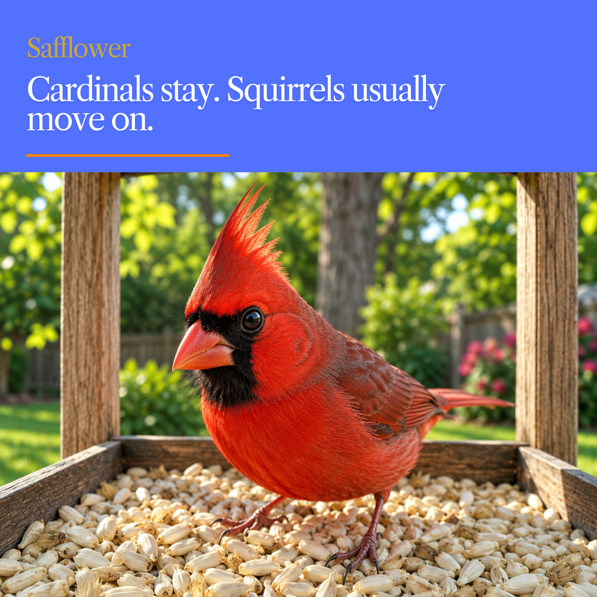 Safflower Seeds for Wild Birds – Squirrel-Resistant, High Protein