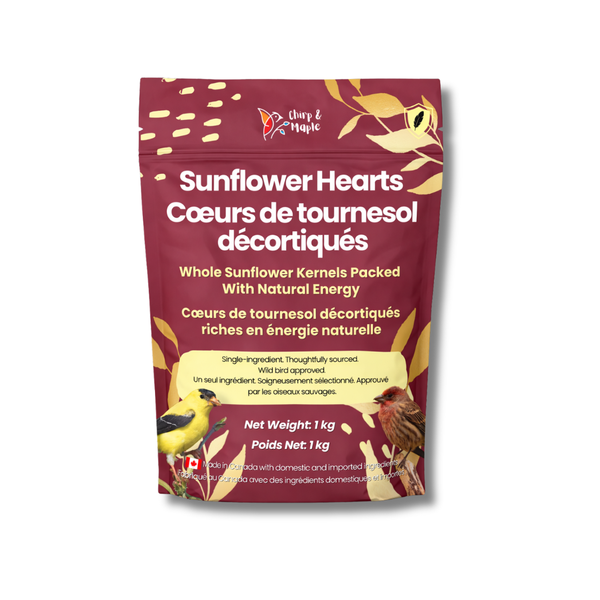 Sunflower Hearts for Wild Birds – Shell-Free, 100% Whole Sunflower Kernels